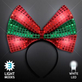 Light Up Festive Christmas Bow Headbands